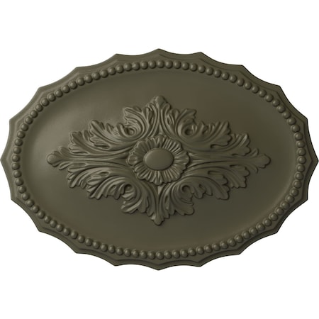 Ekena Millwork Oxford Ceiling Medallion, Hand-Painted Witch Hazel, 16 7/8"W x 11 3/4"H x 1 1/2"P CM16OXWHF